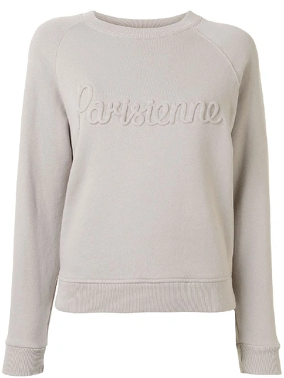 Shop Maison Kitsuné Long-sleeved Sweatshirt In Grey