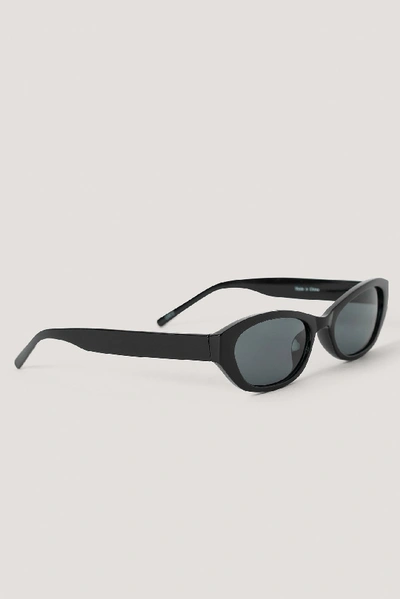 Shop Na-kd Recycled Wide Drop Shape Sunglasses - Black