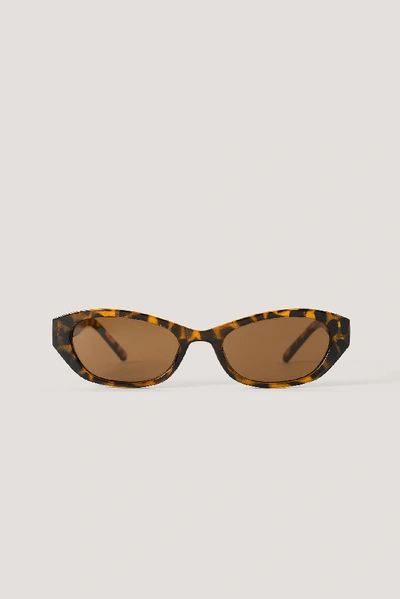 Shop Na-kd Drop Design Recycled, Wide Sunglasses - Brown In Tortois