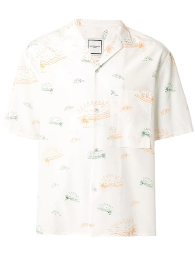 Shop Wooyoungmi Paradise Graphic-print Shirt In White