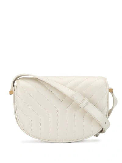 Shop Saint Laurent Quilted Joan Shoulder Bag In White