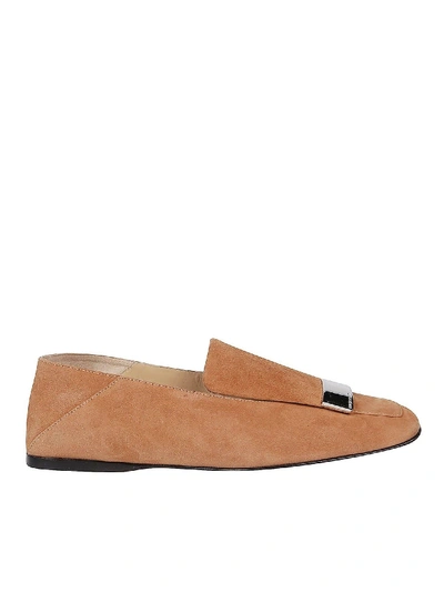 Shop Sergio Rossi Sr1 Suede Loafers In Brown