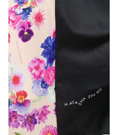 Shop Natasha Zinko Floral Panel Slip Dress In Multicolor