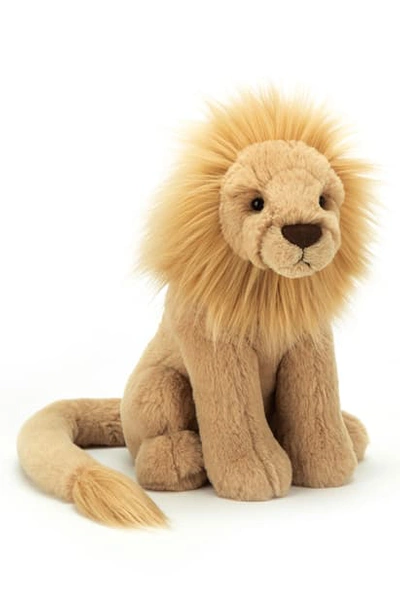 Shop Jellycat Large Leonardo Lion Stuffed Animal In Light Brown