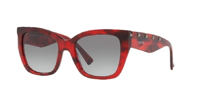 Shop Valentino Woman Sunglasses Va4048 In Gradient Grey