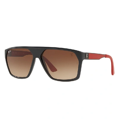 Ray Ban Rb4309m Scuderia Ferrari Collection Black, Brown Lenses - Rb4309m  In Mattschwarz | ModeSens