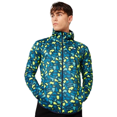 Shop Oakley Blue Storm Print Enhance Graphic Knit Hoody 9.7