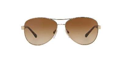 Shop Burberry Woman Sunglasses Be3080 In Brown Gradient