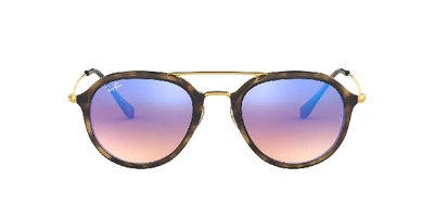 Shop Ray Ban Ray In Blue Gradient Flash