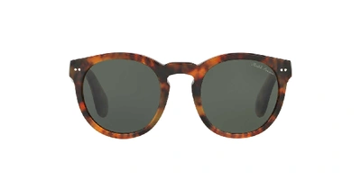 Polo Ralph Lauren Ralph Lauren Rl 8146p Unisex Sunglasses – Havana Acetate Frame With Green Crystal Lenses In Green