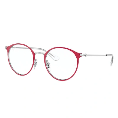Shop Ray Ban Rb1053 Eyeglasses Silver Frame Multicolor Lenses Polarized 43-18
