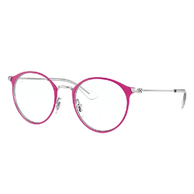 Shop Ray Ban Rb1053 Eyeglasses Silver Frame Multicolor Lenses Polarized 43-18