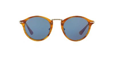 Persol Calligrapher Round Frame Sunglasses In Blue