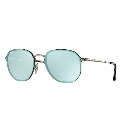 Shop Ray Ban Rb3579n Sunglasses In Silver