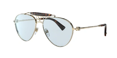 Shop Valentino Man Sunglasses Va2039 In Azure