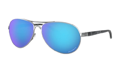 Shop Oakley Feedback Sunglasses In Polished Chrome