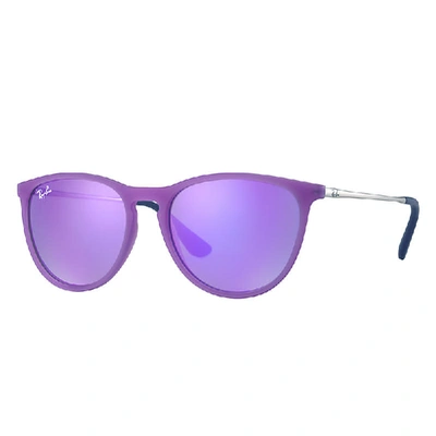 Shop Ray Ban Izzy Sonnenbrillen Silber Fassung Violett Glas 50-15