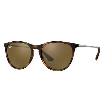 Shop Ray Ban Izzy Sunglasses Gunmetal Frame Brown Lenses 50-15