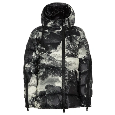 Shop Moncler Liriope Printed Quilted Shell Jacket In Black