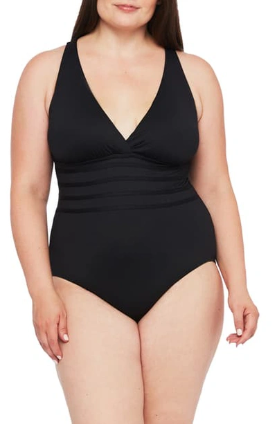 Shop La Blanca Island Goddess One-piece Swimsuit In Black