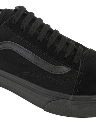 Vans Woman Sneakers Black Size 7 Leather In Black