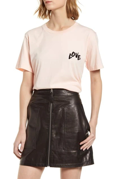 Shop Rebecca Minkoff Love Stroke Westin Cotton Tee In Seashell Pink