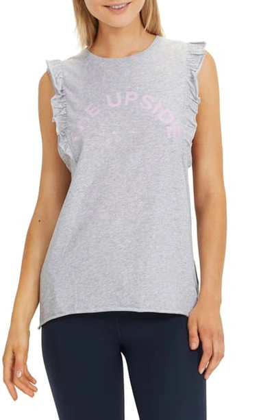 Shop The Upside Frill Muscle Tank In Grey Marle