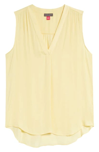 Shop Vince Camuto Rumpled Satin Blouse In Yellow Iris