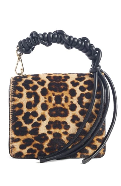 Shop Dries Van Noten Small Knot Leopard Genuine Calf Hair Crossbody Bag In Camel