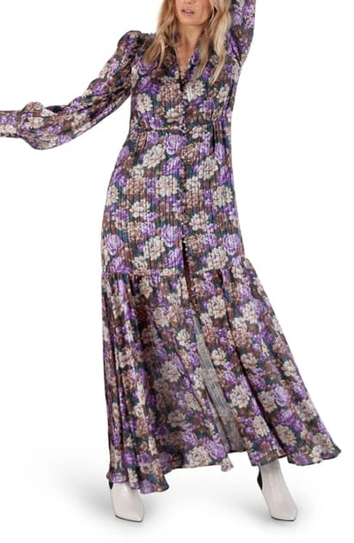 Shop Birgitte Herskind Miley Floral Print Long Sleeve Maxi Dress In Blooming