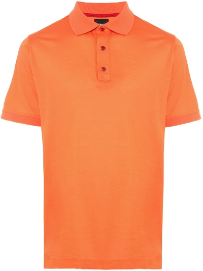 Shop Kiton Classic Polo Shirt In Orange