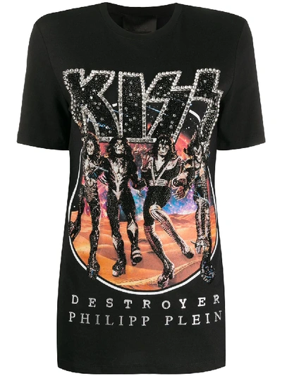 Shop Philipp Plein X Kiss Destroyer T-shirt In Black