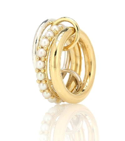 Shop Spinelli Kilcollin Akoya 18kt Gold Ring With Pearls