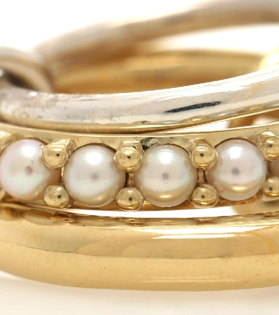 Shop Spinelli Kilcollin Akoya 18kt Gold Ring With Pearls