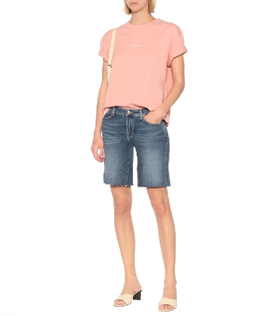 Shop 7 For All Mankind Easy Stretch-denim Shorts In Blue