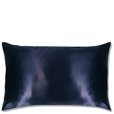 Shop Slip Silk Pillowcase King (various Colors) In Navy