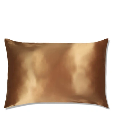 Shop Slip Silk Pillowcase In Gold