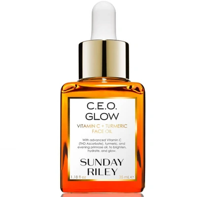 Shop Sunday Riley C.e.o. Glow Vitamin C + Turmeric Face Oil 35ml (worth $94)