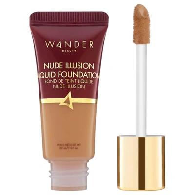 Shop Wander Beauty Nude Illusion Liquid Foundation 1.01 oz (various Shades) In Golden Tan