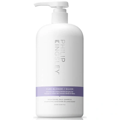 Shop Philip Kingsley Pure Blonde/silver Brightening Daily Shampoo 1000ml (worth $128)