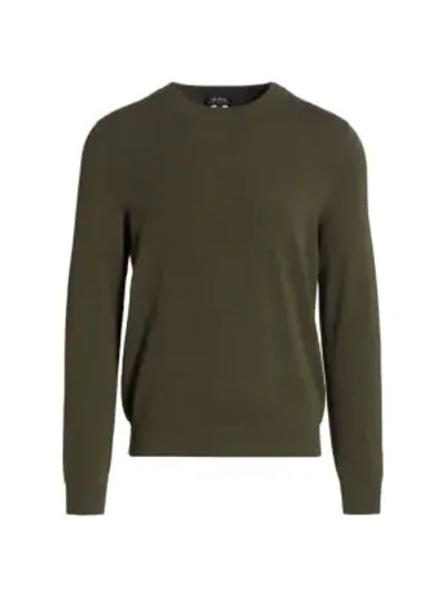 Shop Apc Pull Wire Sweater In Khaki