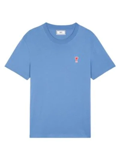 Shop Ami Alexandre Mattiussi Men's Ami De Coeur T-shirt In Blue