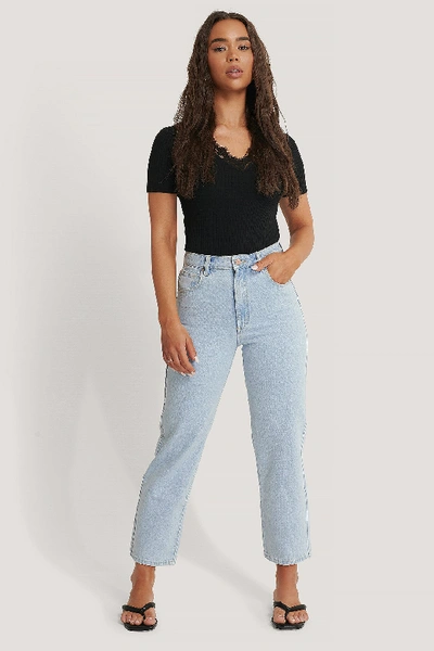 Shop Abrand A Venice Straight Jeans - Blue In Bleached Stone