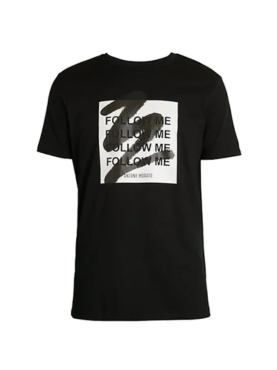 Shop Antony Morato Follow Me T-shirt In Black