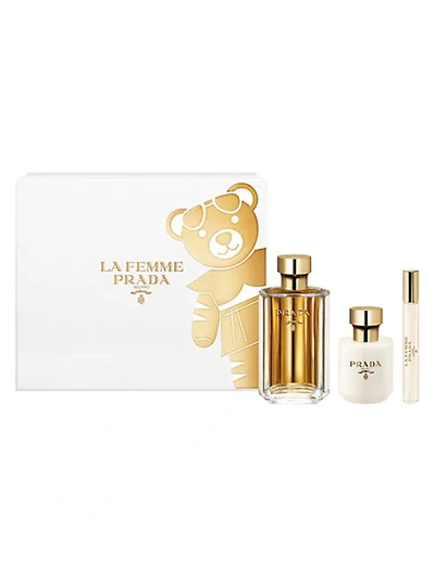 Shop Prada La Femme  3-piece Eau De Parfum Set