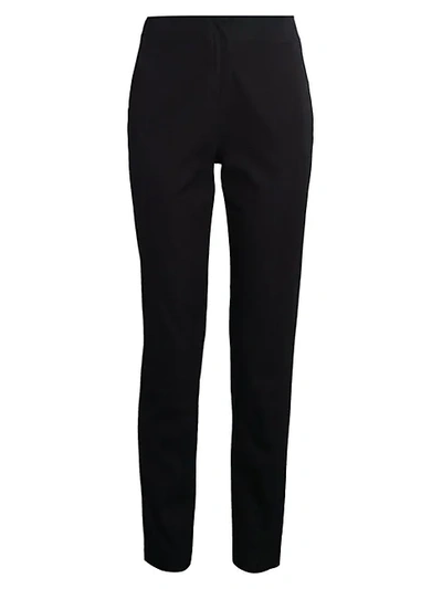 Shop Donna Karan Women's High-rise Slim Trousers In Black