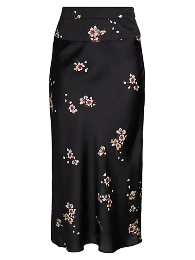 Shop Free People Normani Bias Floral Long Skirt In Fallen Petal