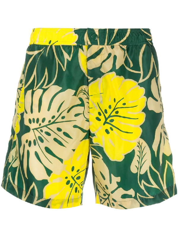 yellow moncler swim shorts