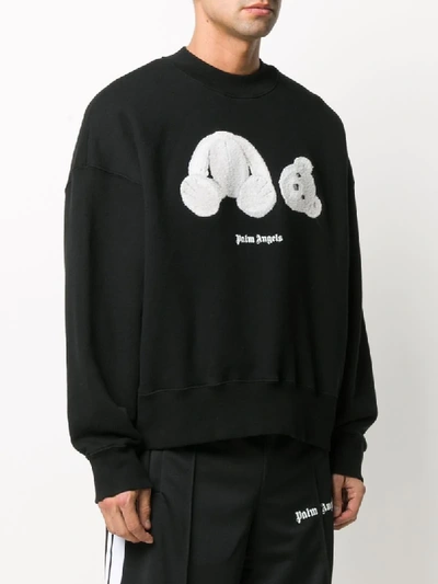 Shop Palm Angels Bear-patch Sweatshirt In Black