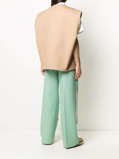 Plan C Oversized Utility Vest In Neutrals